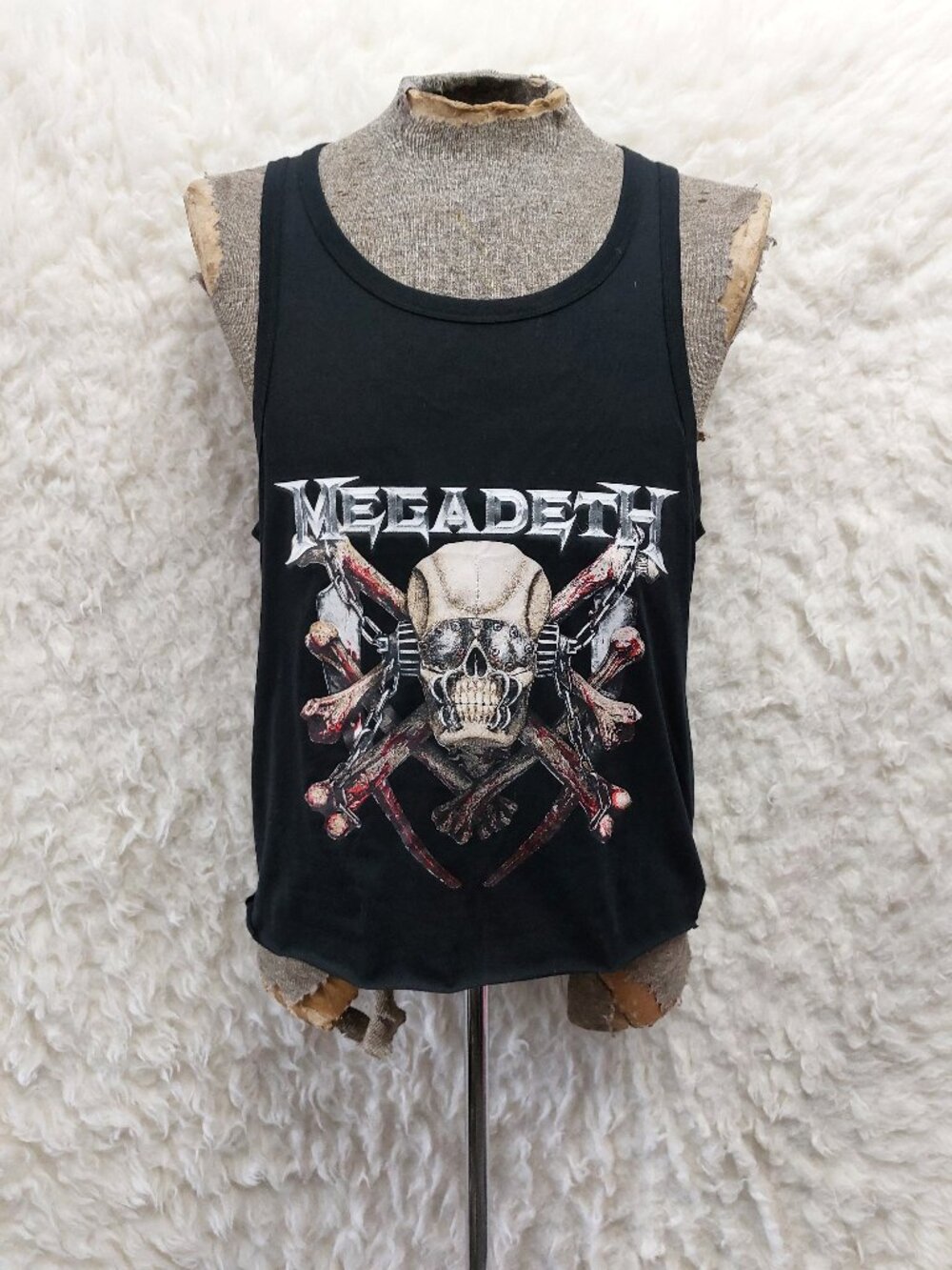 2024 Megadeth Tank Top Licensed by Manhead LLC Distressed Skull Graphic M
